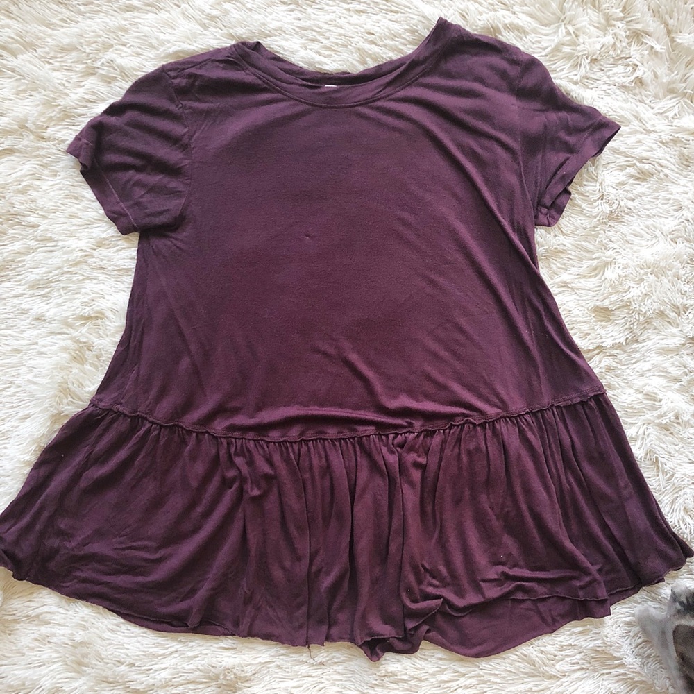 Urban Outfitters Truly Madly Deeply Peplum Tee